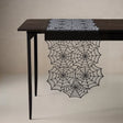 Halloween Black Lace Spider Web Hunted House Table Runner 081232