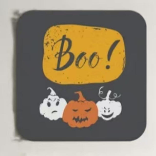 Halloween Creative Diatomite Absorbent Coasters For Drink Boo Pumpkin 080733