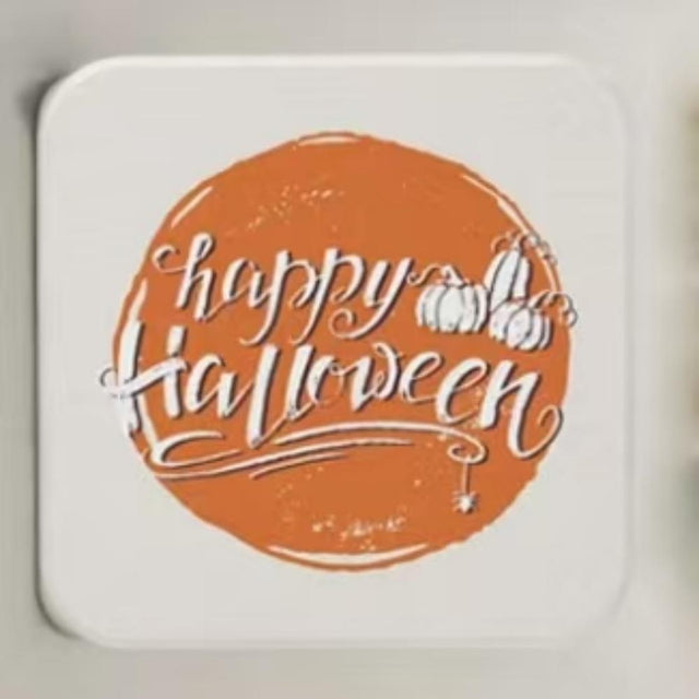 Halloween Creative Diatomite Absorbent Coasters For Drink Happy Halloween 080733