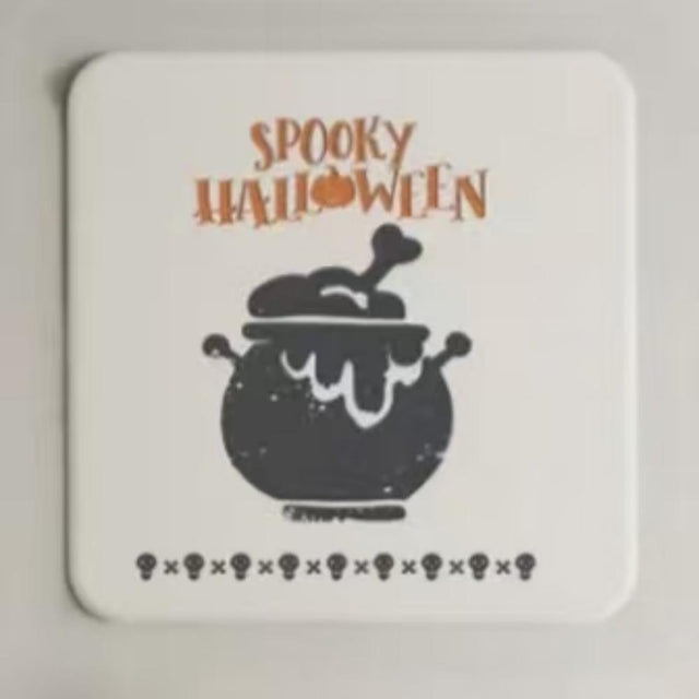 Halloween Creative Diatomite Absorbent Coasters For Drink Magic Cauldron 080733