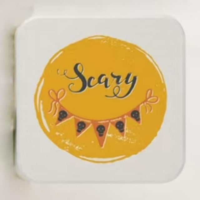Halloween Creative Diatomite Absorbent Coasters For Drink Scary Bunting 080733