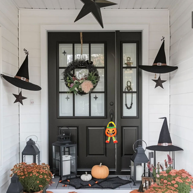 Halloween Creative Pumpkin Candy Treat Handbag On The Wall 2 080829