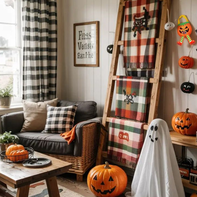 Halloween Creative Pumpkin Candy Treat Handbag On The Wall Right 080829