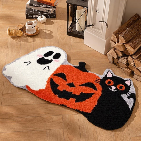Halloween Festival Ghost Door Mat Horror Floor Mat Besides The Woodpile 081222