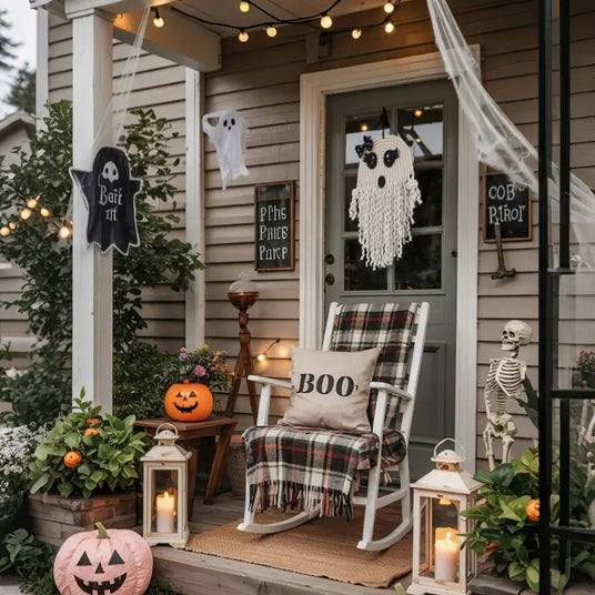 Halloween Knit Hand-Made Cute Ghost Hanging Decor On The Door 1 080831