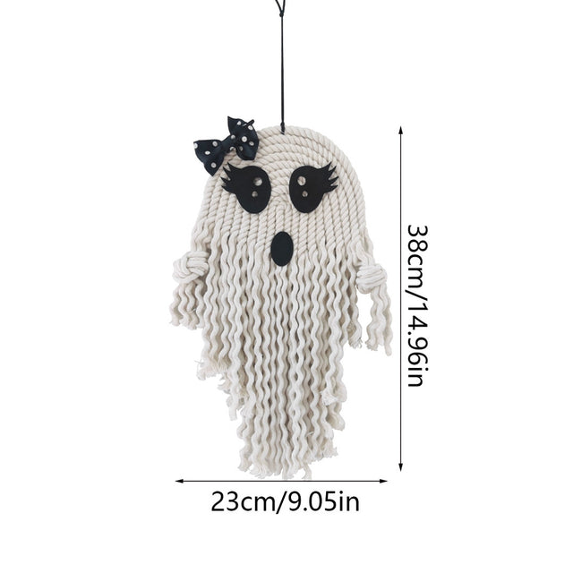 Halloween Knit Hand-Made Cute Ghost Hanging Decor Size Chart 080831