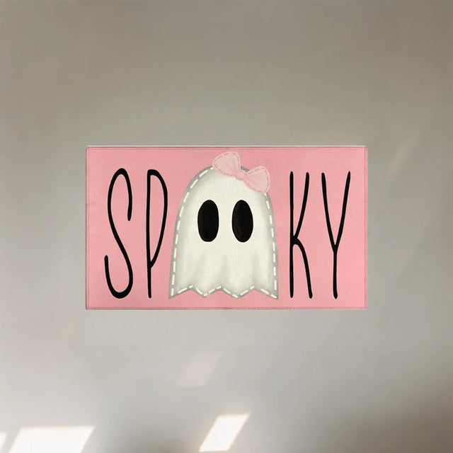 Halloween Pink Ghost Crystal Velvet Kitchen Details 1 081225