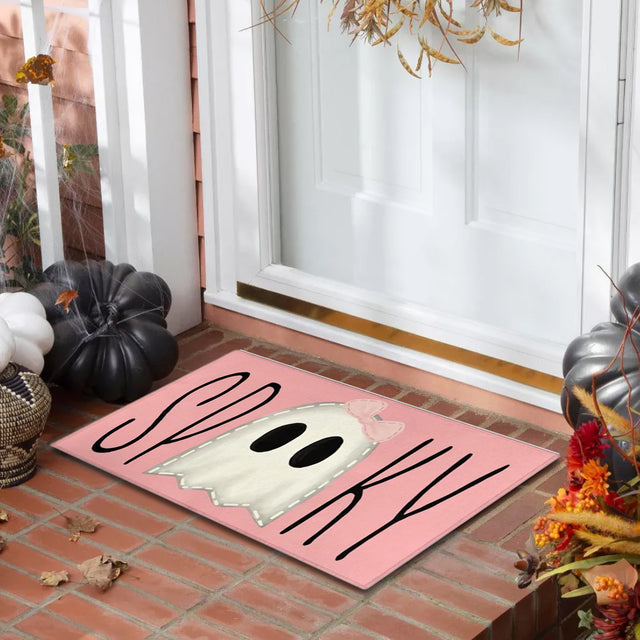 Halloween Pink Ghost Crystal Velvet Kitchen One Outside The White Door 081225