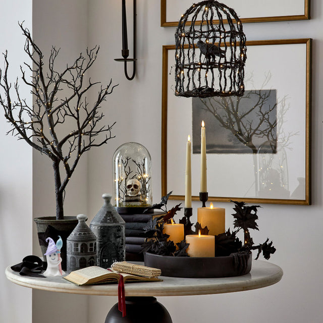 Halloween Resin Ghost with Broom Decorative Ornament On The Table 081204