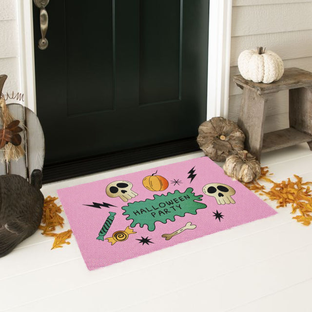 Halloween Skull Door Mat Kitchen Bathroom Mat Inside The Black Door 081227