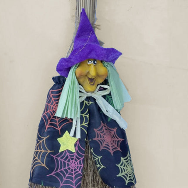 Halloween Witch Ornament Broom Shaped Decor Random Delivery Details 2 080809