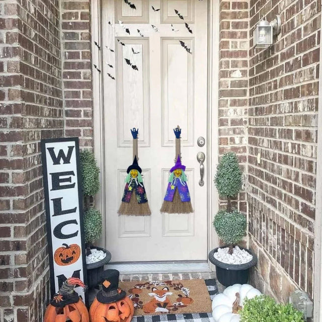 Halloween Witch Ornament Broom Shaped Decor Random Delivery On The Door 080809