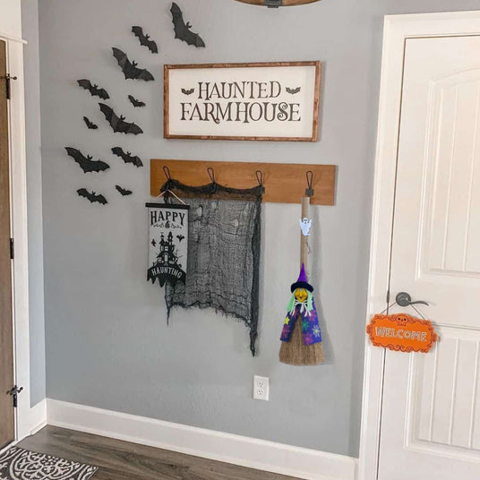 Halloween Witch Ornament Broom Shaped Decor Random Delivery On The Pothook 080809