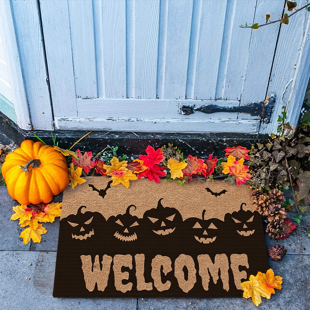 Halloween spooky welcome door mat outdoor