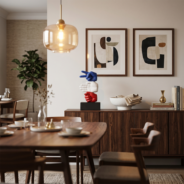 Hand Gesture Figurine In Dining Room