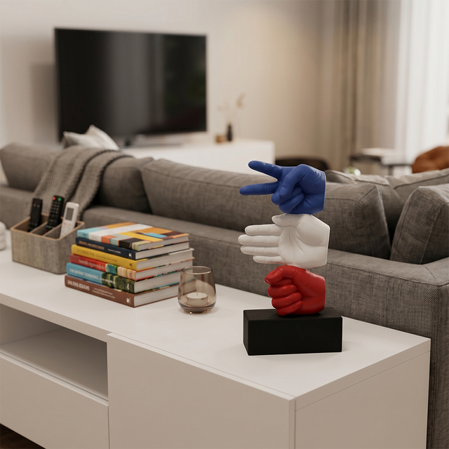 Hand Gesture Figurine In Living Room