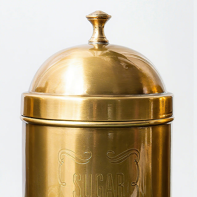 Hand Made Brass Carved Storage Jars Set Details 1 081336