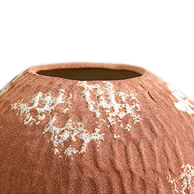 Handcrafted Rustic Ceramic Vase Artistic Decorative Pot for Tabletops Shelves and Airbnb Interiors Details 1 090825