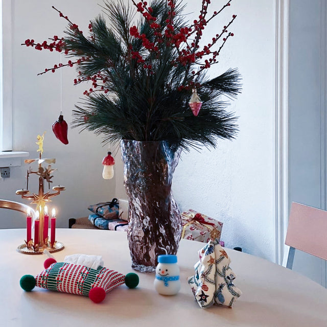 Handcrafted Snowman Aromatherapy Candle Besides The Vase 090521