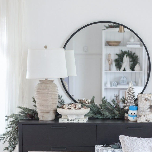 Handcrafted Snowman Aromatherapy Candle In Front Of The Mirror 090521