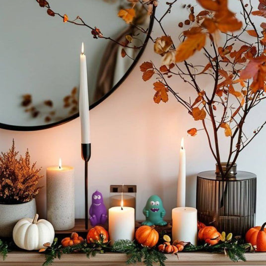 Handmade Cartoon Terracotta Figurine Scented Candle On The Cabinet 081208