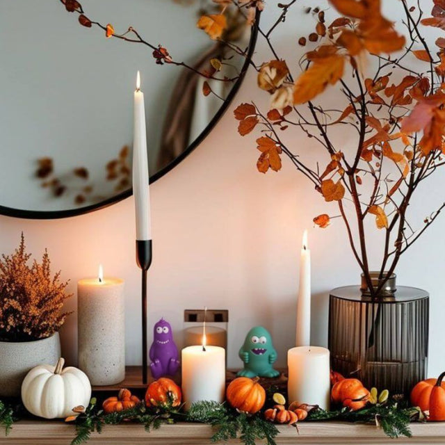 Handmade Cartoon Terracotta Figurine Scented Candle On The Cabinet 081208