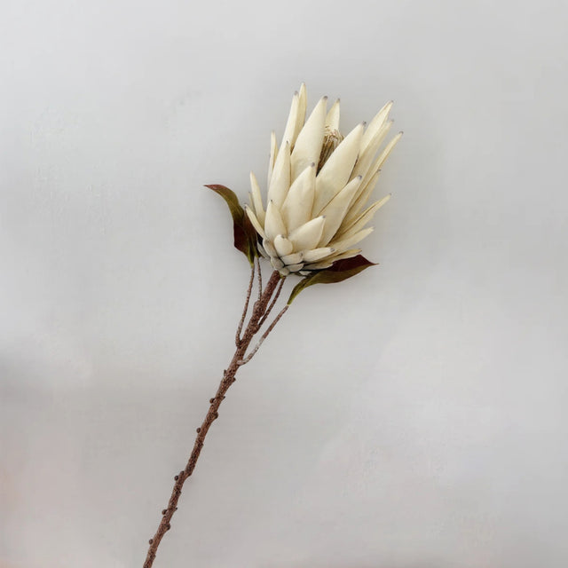 Handmade Decorative Faux Protea Cynaroides Flower Decor Beige 090942