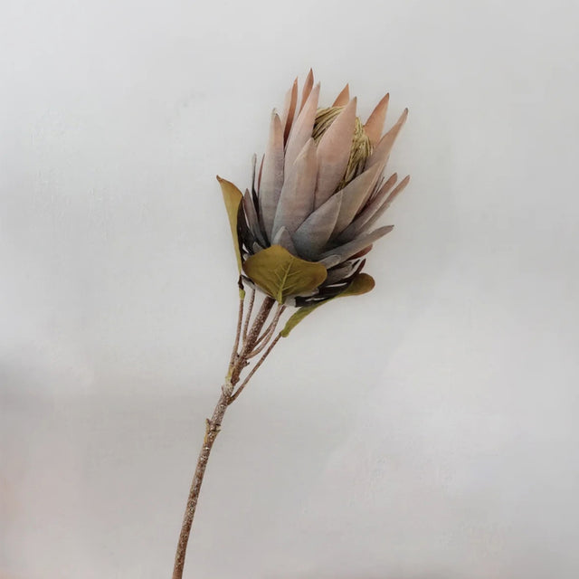 Handmade Decorative Faux Protea Cynaroides Flower Decor Dark Coffee 090942