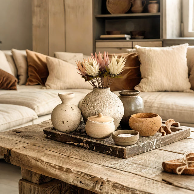 Handmade Decorative Faux Protea Cynaroides Flower Decor In The Vase With A Distressing Texture 090942