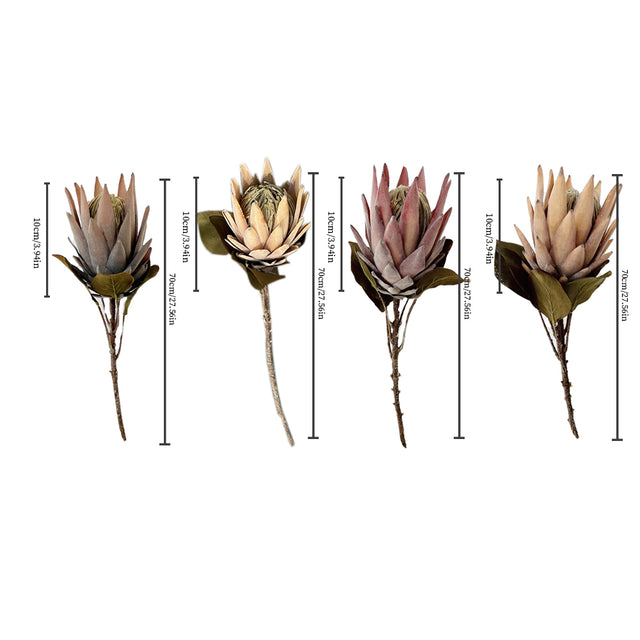 Handmade Decorative Faux Protea Cynaroides Flower Decor Size Chart 090942