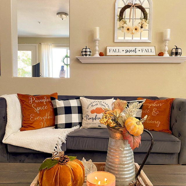 Handmade Vine Woven Flower Faux Wreath in the Living Room