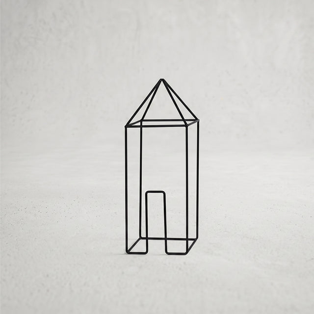 L black wire house ornament