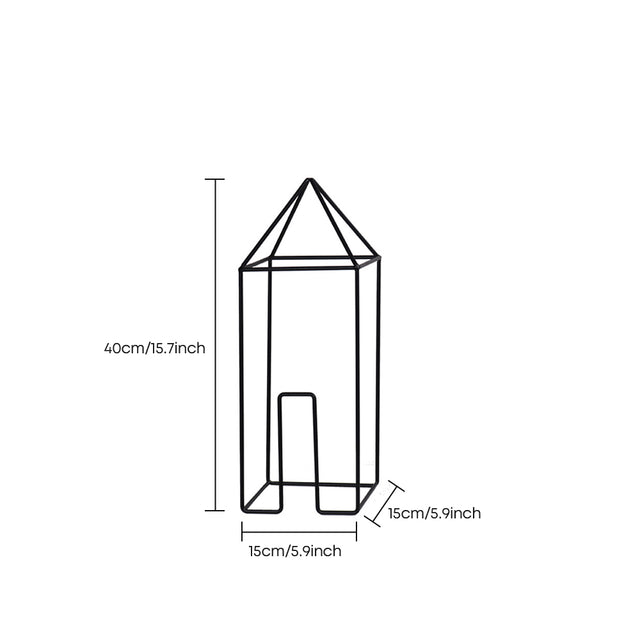 L wire house with dimension scale
