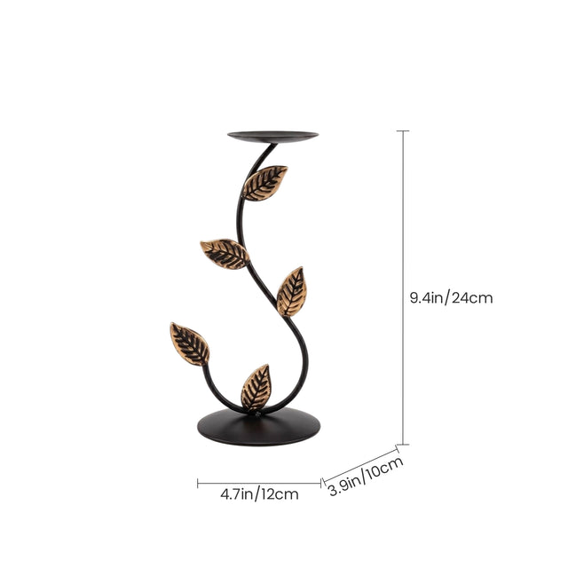 Leaf Vine Candlestick With Size Markings