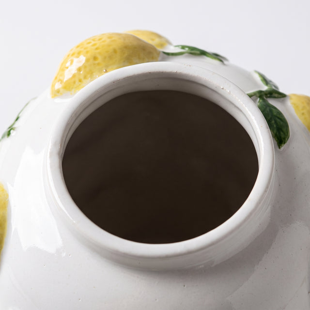 Lemon Vase Top Opening Close Up