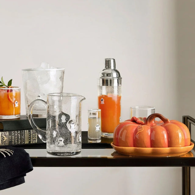 Light Luxury Pumpkin Shaped Ceramic Plate Butter Besides The Glass 081112