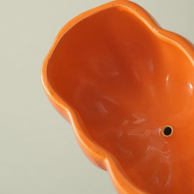 Light Luxury Pumpkin Shaped Ceramic Plate Butter Dish Details 2 081112