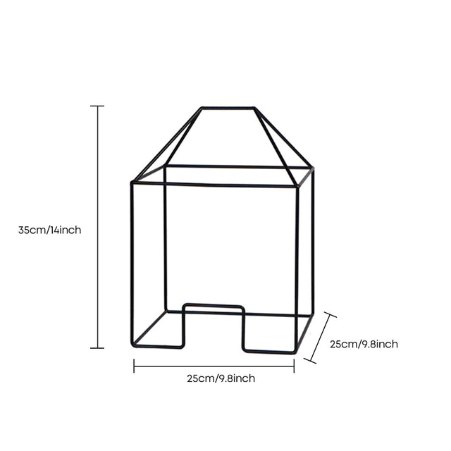 M wire house with dimension scale