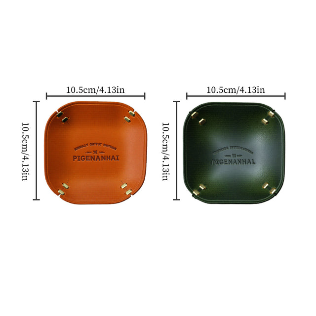 Minimalist Leather Catch All Tray Nordic Retro Valet Dish for Keys Jewelry Watch Storage Size Chart 090929