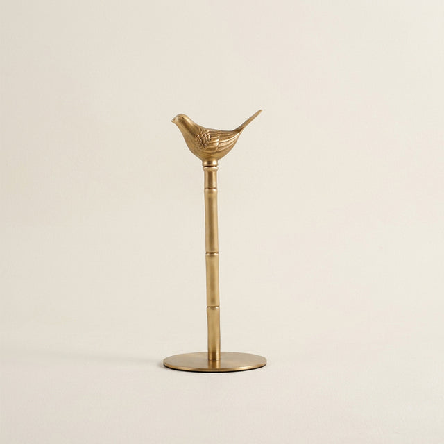 Minimalist brass bird paper holder