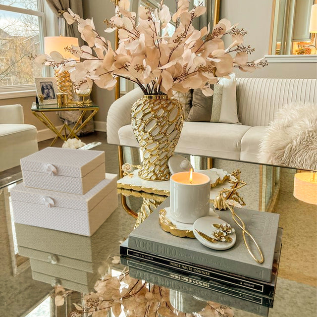 Modern Minimalist Woven Leather Storage Box Quartz Gray Decorative Organizer for Jewelry Vanity Living Room on the Table