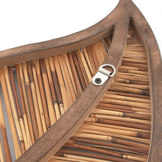 Moroccan-Wabi-Sabi-wall-hanging-picture-frame-with-reed-decor-close-up-0609