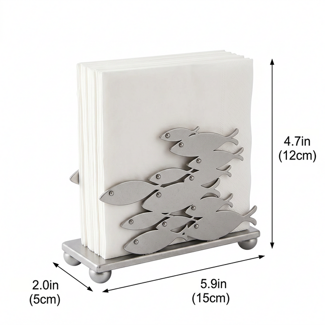 Napkin holder size dimension graph