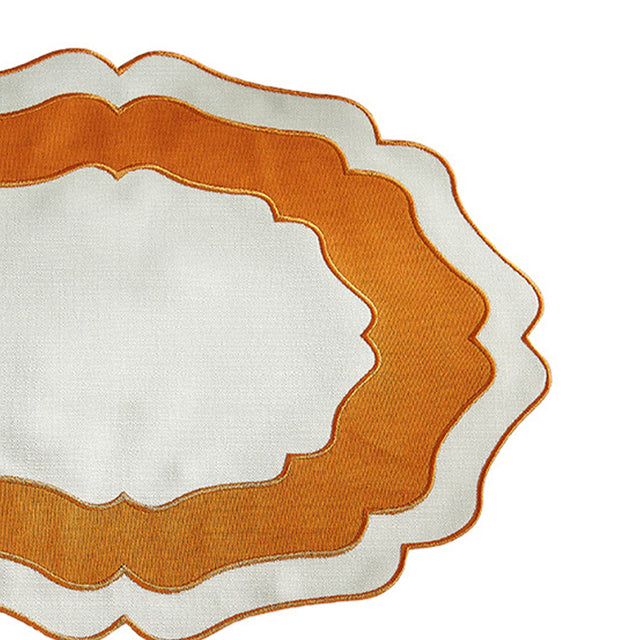 Natural Minimalist Two Tone Linen Table Mats for Dining Heat Resistant Stylish Table Decor Details 2 090818