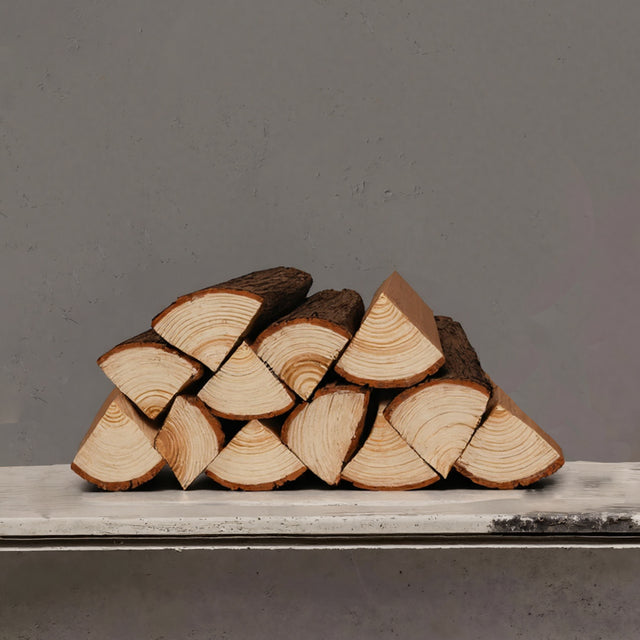 Natural Quartered Fir Wood Log Decorative Ornament Set of 12 090513
