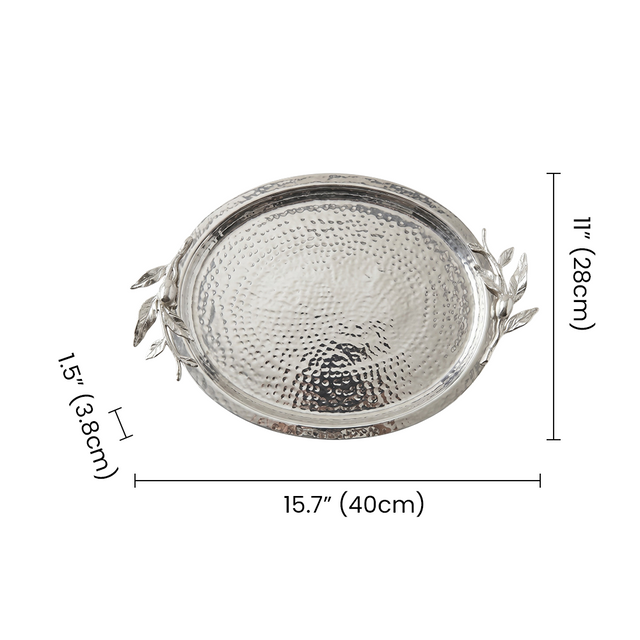 Olive Branch Tray With Size Markings