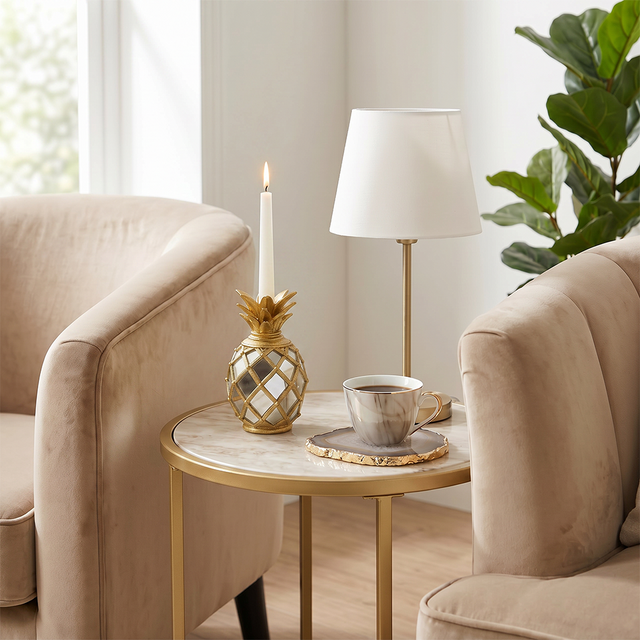 Ornament on living room side table