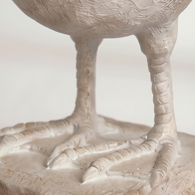 Resin Pelican Bird Sculpture, 14.5" Coastal Bird Statue with Stone Texture Finish — Boho Farmhouse Figurine for Living Room Shelf, Coffee Table & Entryway Décor