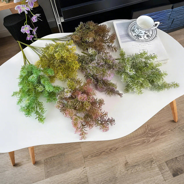Plastic Artificial Green Plants Set on the table