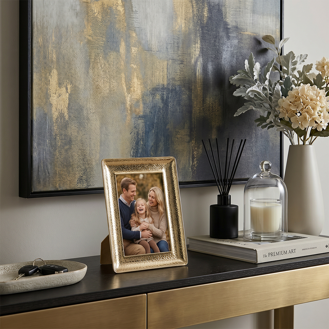 Rectangle Gold Frame With Photo